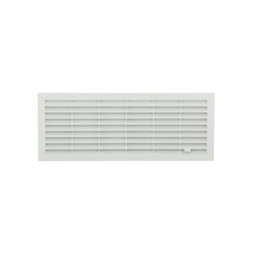 Grille de ventilation à visser ou à coller classique à fermeture rectangulaire - hauteur 132mm - largeur 338mm couleur Blanc Nicoll | FB201