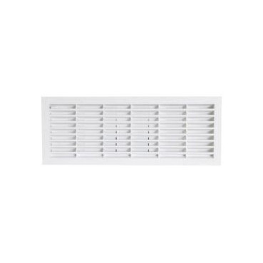 Grille de ventilation à visser ou à coller classique à fermeture rectangulaire - hauteur 132mm - largeur 338mm couleur Blanc Nicoll | FB211