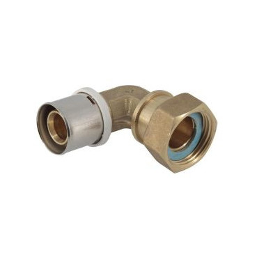 Coude multicouche à sertir à visser écrou tournant diamètre Ø 26mm Nicoll | FLCT2626F