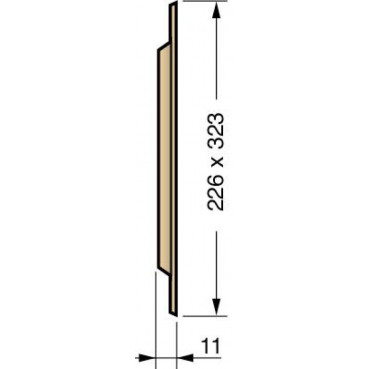 Grille de ventilation spécial façade à visser ou à coller applique - hauteur 226mm - largeur 323mm couleur Sable Nicoll | GAPM2