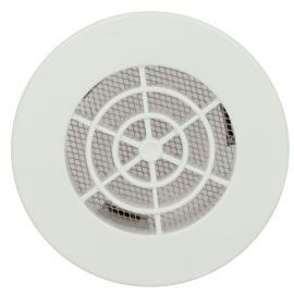 Grille de ventilation intérieure avec moustiquaire diamètre Ø 106mm x 71mm x 80mm couleur Blanc Nicoll | GATM80