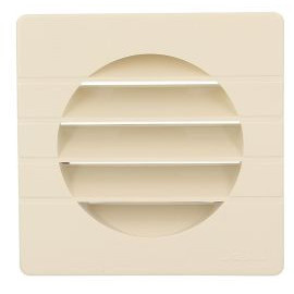 Grille de ventilation spécial façade pour tubes PVC diamètre Ø 100mm - hauteur 124mm - largeur 124mm couleur Sable Nicoll | GET100