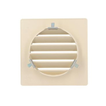 Grille de ventilation spécial façade pour tubes PVC diamètre Ø 110mm - hauteur 139mm - largeur 139mm couleur Sable Nicoll | GET110