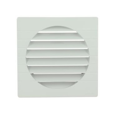 Grille de ventilation spécial façade pour tubes PVC diamètre Ø 160mm - hauteur 184mm - largeur 184mm couleur Blanc Nicoll | GET16B