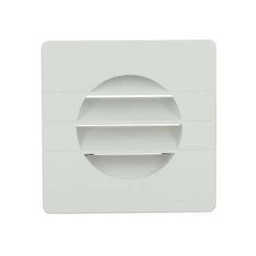 Grille de ventilation spécial façade pour tubes PVC diamètre Ø 80mm - hauteur 109mm - longueur 109mm couleur Blanc Nicoll | GET8B