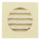 Image du produit : Grille de ventilation spécial façade pour tubes PVC diamètre Ø 100mm - hauteur 124mm - largeur 124mm couleur Sable Nicoll | GETM100