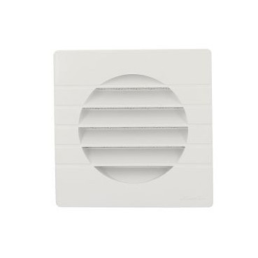 Grille de ventilation spécial façade pour tubes PVC diamètre Ø 110mm - hauteur 139mm - largeur 139mm couleur Blanc Nicoll | GETM11B