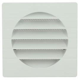 Grille de ventilation spécial façade pour tubes PVC diamètre Ø 125mm - hauteur 149mm - largeur 149mm couleur Blanc Nicoll | GETM12B