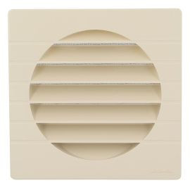 Grille de ventilation spécial façade pour tubes PVC diamètre Ø 140mm - hauteur 164mm - largeur 164mm couleur Sable Nicoll | GETM140