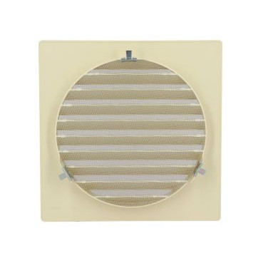 Grille de ventilation spécial façade pour tubes PVC diamètre Ø 200mm - hauteur 226mm - largeur 226mm couleur Sable Nicoll | GETM200