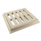 Image du produit : Grille avec cadre 20 x 20 - largeur 200mm - longueur 200mm couleur Sable Nicoll | GRC20S