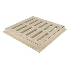 Grille avec cadre 25 x 25 - largeur 250mm - longueur 250mm couleur Sable Nicoll | GRC25S