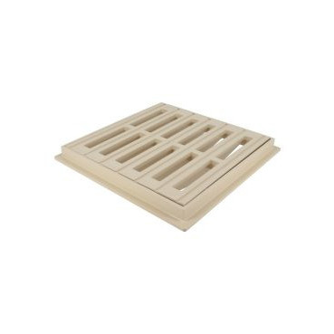 Grille avec cadre 25 x 25 - largeur 250mm - longueur 250mm couleur Sable Nicoll | GRC25S