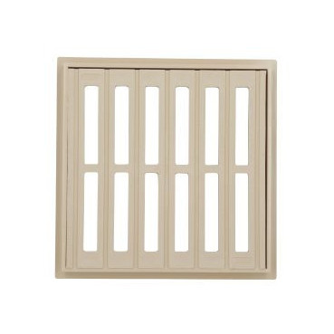 Grille avec cadre 25 x 25 - largeur 250mm - longueur 250mm couleur Sable Nicoll | GRC25S