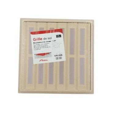 Grille avec cadre 25 x 25 - largeur 250mm - longueur 250mm couleur Sable Nicoll | GRC25S