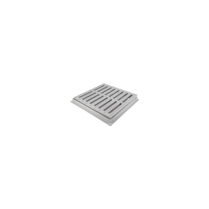 Grille avec cadre 30 x 30 - largeur 300mm - longueur 300mm couleur Gris clair Nicoll | GRC30