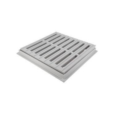 Grille avec cadre 30 x 30 - largeur 300mm - longueur 300mm couleur Gris clair Nicoll | GRC30