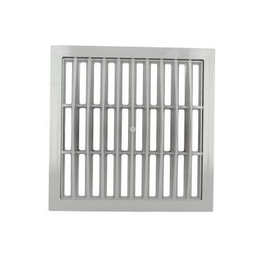 Grille avec cadre 40 x 40 - largeur 400mm - longueur 400mm couleur Gris clair Nicoll | GRC40