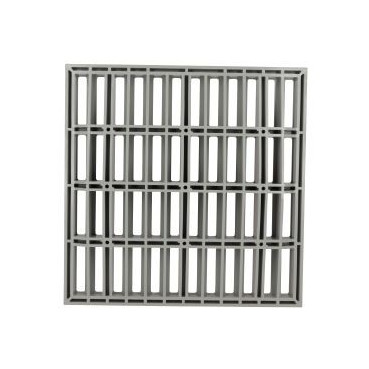 Grille 38 x 38 - largeur 380mm - longueur 380mm couleur Gris clair Nicoll | GRE4