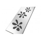 Image du produit : Grille de caniveaux de douche 50 mm inox Design Fleurs - largeur 50mm - longueur 945mm Nicoll | GSICAN100F