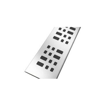 Grille de caniveaux de douche 50 mm inox Design Carrés - largeur 50mm - longueur 345mm Nicoll | GSICAN40C