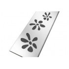 Image du produit : Grille de caniveaux de douche 50 mm inox Design Fleurs - largeur 50mm - longueur 345mm Nicoll | GSICAN40F