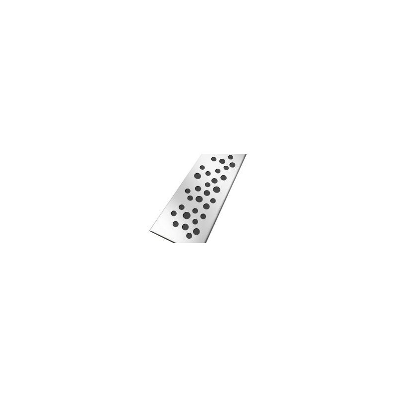 Grille de caniveaux de douche 50 mm inox Design Bulles - largeur 50mm - longueur 645mm Nicoll | GSICAN70B