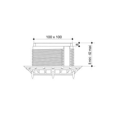 Kit grille pour siphon PMR - largeur 100mm - longueur 100mm Nicoll | GSICAPMR