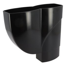 Jambonneau pour tube de descente ovoïde 105x76 diamètre Ø 105mm x 76mm couleur Noir Nicoll | JAM107N