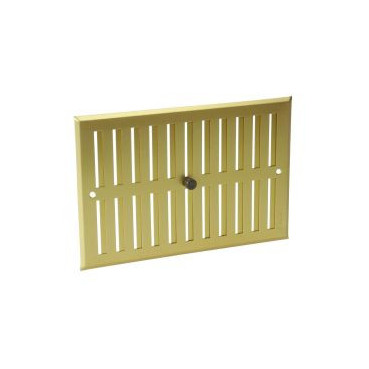 Grille de ventilation aluminium à visser - à fermeture sans moustiquaire - hauteur 170mm - largeur 24.5mm couleur Alu Doré Nicoll | LF1725D