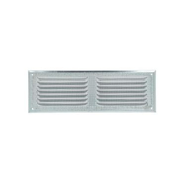 Grille de ventilation aluminium à visser rectangulaire horizontale - persiennes avec moustiquaire - hauteur 300mm - largeur 100mm couleur Blanc Nicoll | LM1030B