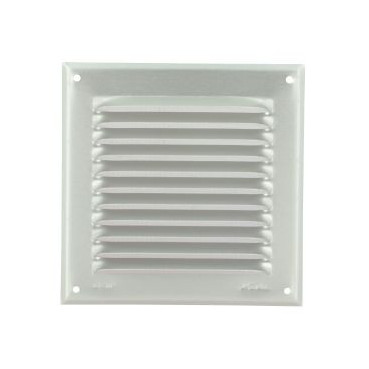 Grille de ventilation aluminium à visser carrée - persiennes avec moustiquaire - hauteur 150mm - largeur 150mm couleur Gris Nicoll | LM1515G