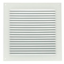 Grille de ventilation aluminium à visser carrée - persiennes avec moustiquaire - hauteur 250mm - largeur 250mm couleur Blanc Nicoll | LM2525B