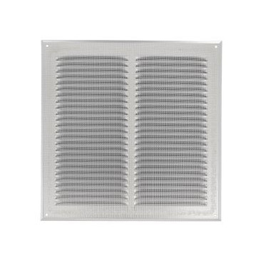 Grille de ventilation aluminium à visser carrée - persiennes avec moustiquaire - hauteur 300mm - largeur 300mm couleur Gris Nicoll | LM3030G