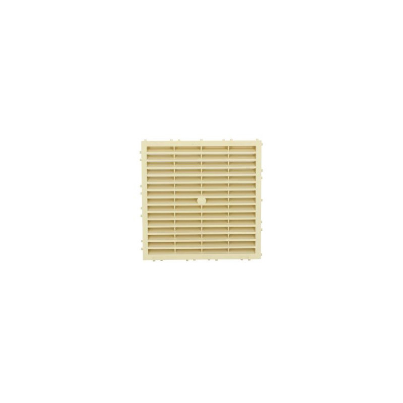 Grille de ventilation spécial façade à sceller/à combinaisons avec moustiquaire - hauteur 197mm - longueur 197mm couleur Sable Nicoll | M214S