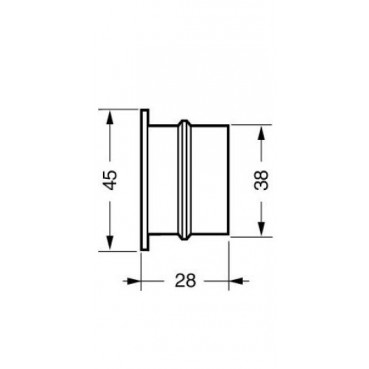 Grille de ventilation à visser ou à coller contre-cloison diamètre Ø 38mm couleur Blanc Nicoll | M43