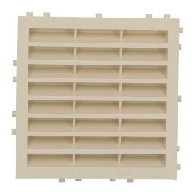 Grille de ventilation spécial façade à sceller/à combinaisons avec moustiquaire - hauteur 118mm - longueur 118mm couleur Sable Nicoll | M64S