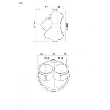 Module multi-piquage diamètre Ø 50mm x 50mm Nicoll | MA45