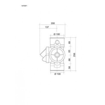 Culotte modulaire pour collecteurs sanitaires (sans WC) diamètre Ø 100mm Nicoll | NAT88P1