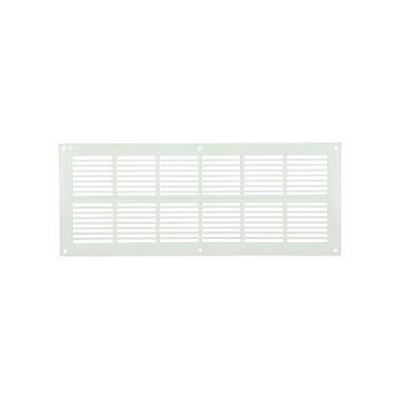 Grille de ventilation à visser ou à coller classique extra-plate rectangulaire - hauteur 120mm - largeur 297mm couleur Blanc Nicoll | PB151