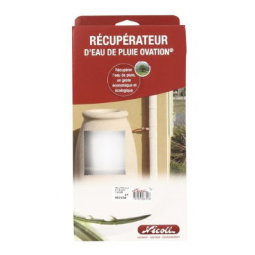 Récupérateur EP pour tube de descente ovoïde 90x56 diamètre Ø 90mm x 56mm couleur Blanc Nicoll | REP95B