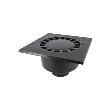 Siphon avec emboîture extérieure verticale diamètre Ø 110mm x 100mm x 230mm - largeur 300mm - longueur 300mm couleur Gris anthracite Nicoll | SC1110