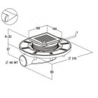 Image du produit : Siphon pour sols carrelés faible hauteur avec grille et cadre inox 304 sortie horizontale diamètre Ø 40mm - largeur 213mm - longueur 213mm Nicoll | SFH10INC