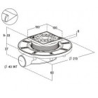 Image du produit : Siphon pour sols carrelés faible hauteur avec grille et cadre PVC Blanc sortie horizontale diamètre Ø 40mm - largeur 213mm - longueur 213mm Nicoll | SFH10NP