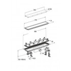 Image du produit : Caniveau de douche pour grille 50 mm avec grille réversible diamètre Ø 40mm - largeur 95mm - longueur 390mm Nicoll | SICAN40R