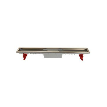 Caniveau de douche pour grille 50 mm sans grille diamètre Ø 40mm - largeur 95mm - longueur 790mm Nicoll | SICANAT80