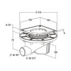 Image du produit : Siphon pour sols carrelés nouvelle génération avec grille et cadre inox 304 sortie horizontale diamètre Ø 40mm x 50mm - largeur 150mm - longueur 150mm Nicoll | SICAX15IH