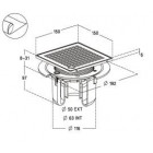 Image du produit : Siphon pour sols carrelés nouvelle génération avec grille et cadre inox 304 sortie verticale diamètre Ø 40mm x 50mm - largeur 150mm - longueur 150mm Nicoll | SICAX15IVNC