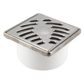 Siphonnette grille carrée 10 x 10 diamètre Ø 40mm x 50mm x 93mm x 100mm - largeur 100mm - longueur 100mm Nicoll | SIHJ10CI