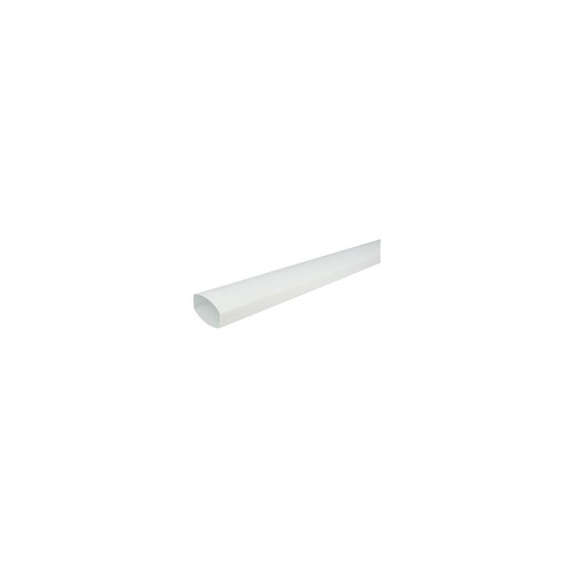 Tube de descente ovoïde 90x56 diamètre Ø 90mm x 56mm couleur Blanc Nicoll | TD95B